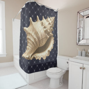 Coastal/beach/nautical seashell  shower curtain
