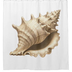 Coastal/beach/nautical seashell shower curtain