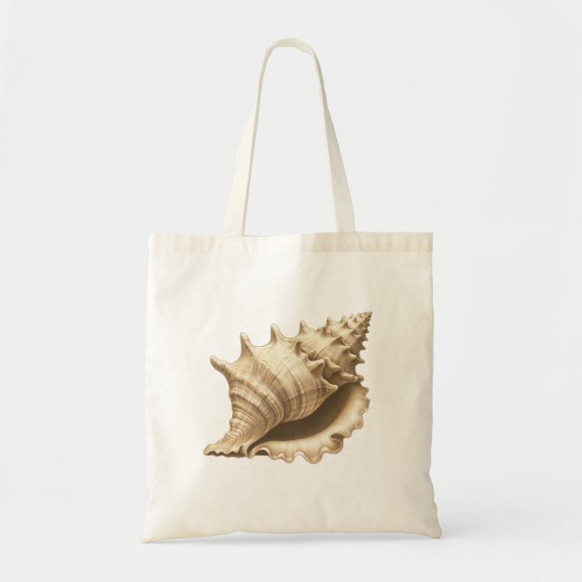 Coastal/beach/nautical seashell  tote bag (Front)