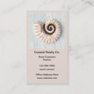 Coastal Beach Realtor Business Cards Vertical