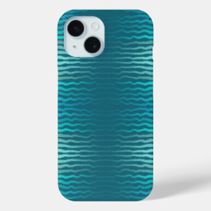 Coastal Beach Salty Turquoise Wave Abstract Design iPhone 15 Case