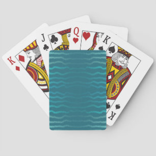 Coastal Beach Salty Turquoise Wave Abstract Design Playing Cards