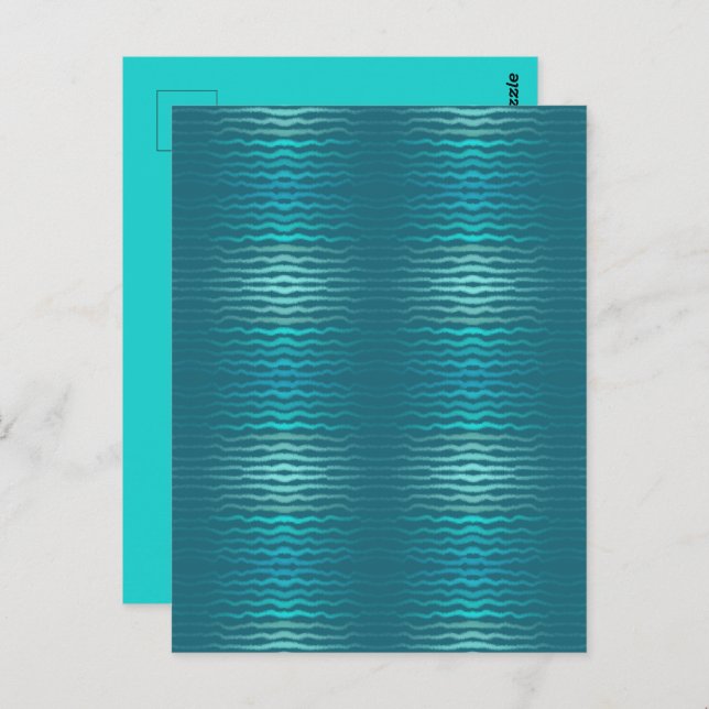 Coastal Beach Salty Turquoise Wave Abstract Design Postcard (Front/Back)
