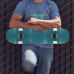 Coastal Beach Salty Turquoise Wave Abstract Design Skateboard<br><div class="desc">Skateboard Deck printed with Coastal Beach Salty Turquoise Wave Abstract Design repeat pattern original artwork illustration by TheFabricSeal print on demand shop at Zazzle.com #ZazzleMade https://www.zazzle.com/store/thefabricseal TheFabricSeal©️Original. Modern contemporary art artistically designed and printed for your beach theme style home and living accessories, home decor, fashion statement, modern electronic accessories and...</div>
