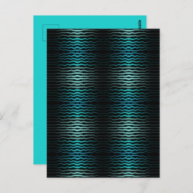 Coastal Beach Salty Turquoise Waves Abstract Art Postcard (Front/Back)