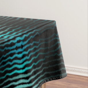 Coastal Beach Salty Turquoise Waves Abstract Art  Tablecloth