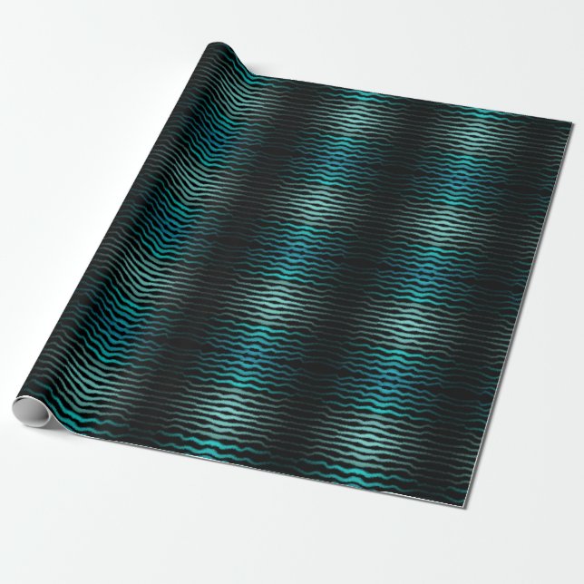 Coastal Beach Salty Turquoise Waves Abstract Art  Wrapping Paper (Unrolled)