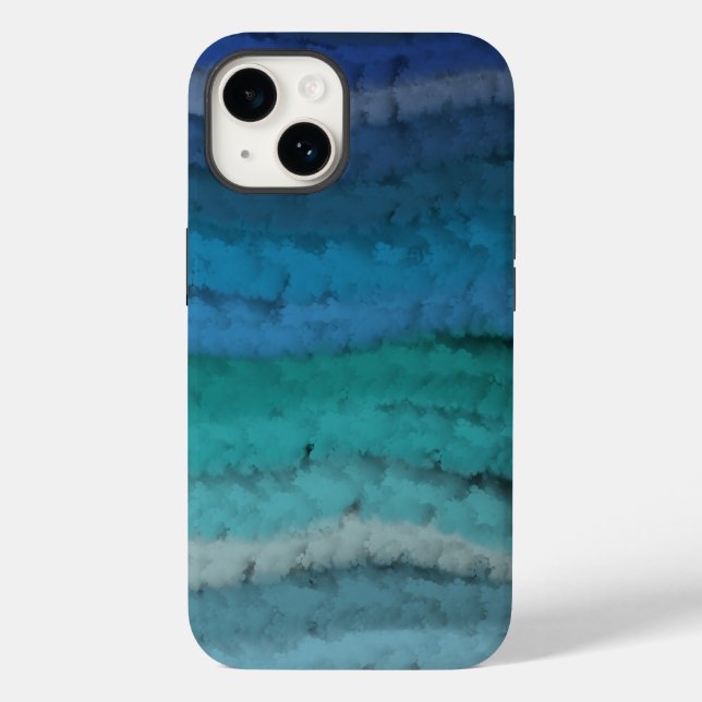 Coastal Beach Salty Waves On Black Case-Mate iPhone Case (Back)