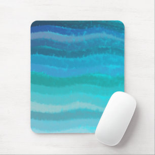 Coastal Beach Salty Waves On Turquoise Mouse Mat