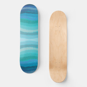 Coastal Beach Salty Waves On Turquoise  Skateboard