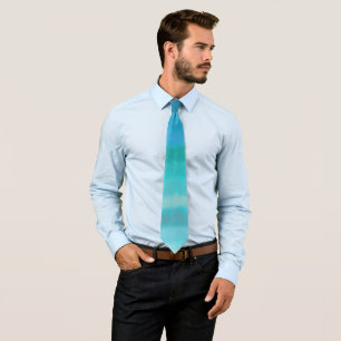 Coastal Beach Salty Waves On Turquoise  Tie