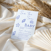 Coastal Beach Sea You Soon Baby Shower