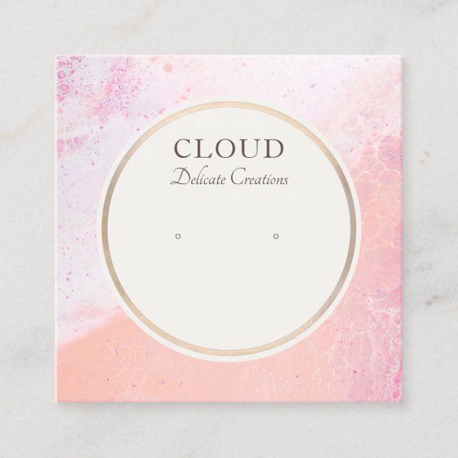 Coastal Beach Stud Earring Jewellery Display Card (Front)