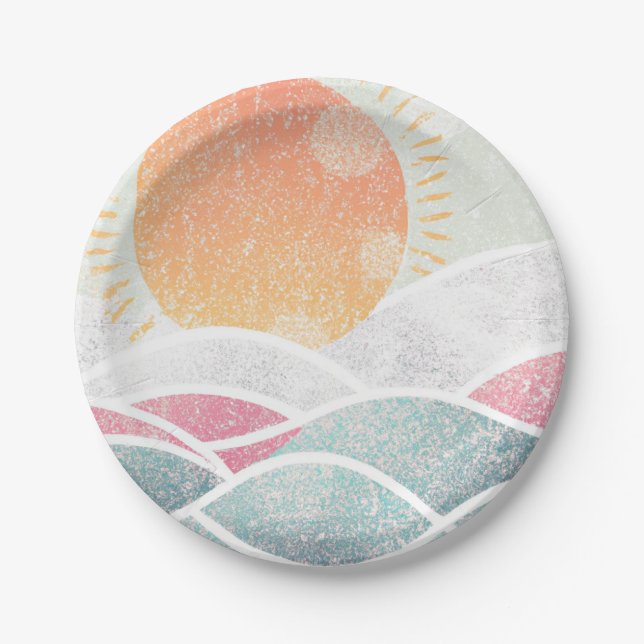 Coastal/Beach/sunny  Paper Plate (Front)