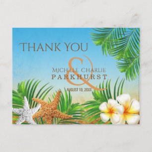 Coastal Beach - Thank you Postcard