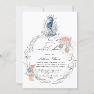 coastal beach virtual baby Shower Invitation