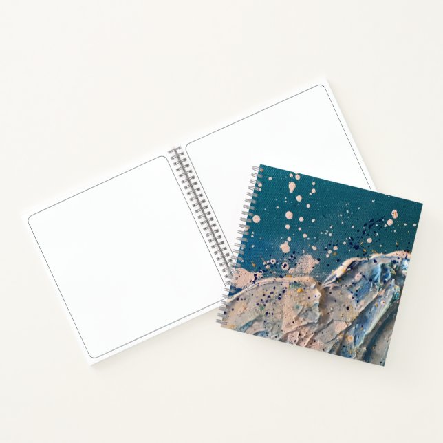 Coastal Beach Wave Fine Art Painting Notebook (Inside)