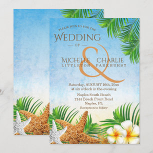 Coastal Beach Wedding Invitation