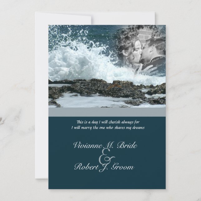 Coastal Beach Wedding Invitation (Front)