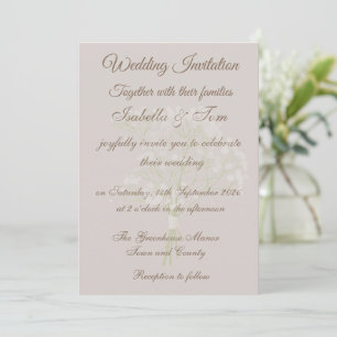 Coastal Beach Wedding Invitation Soft Neutral