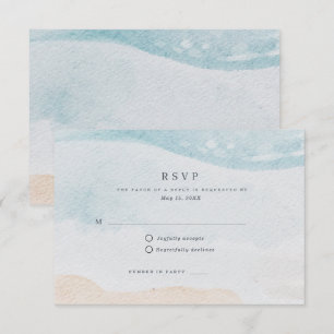 Coastal Beach Wedding RSVP Card