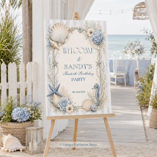 Coastal Beach Welcome Sign