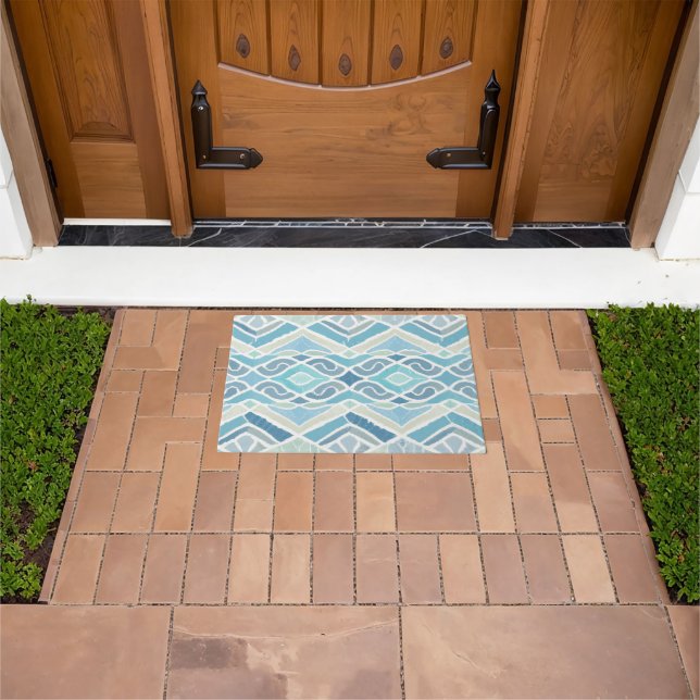 Coastal/beachy/nautical blue doormat (Outdoor)