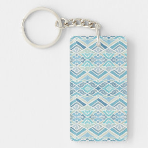 Coastal/beachy/nautical blue key ring