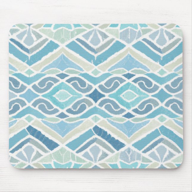 Coastal/beachy/nautical blue mouse mat (Front)