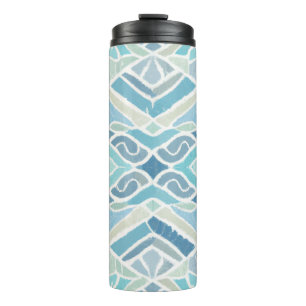 Coastal/beachy/nautical blue thermal tumbler