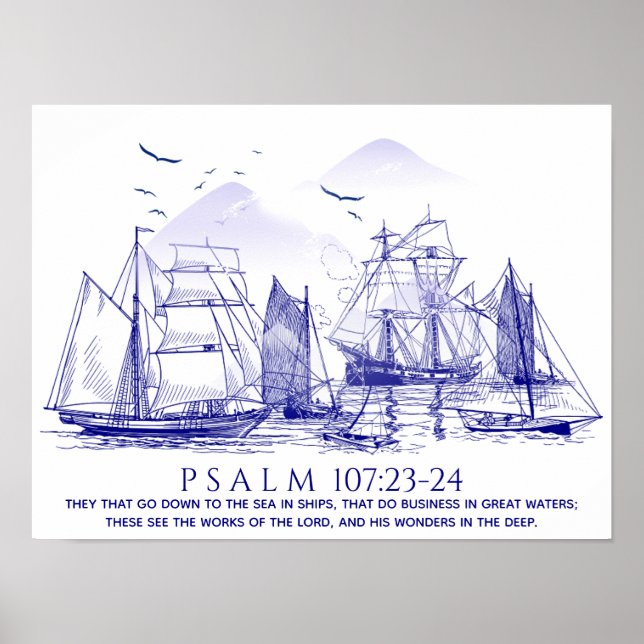 Coastal Bible Verse Poster (Front)