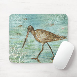 Coastal Bird Beach Coastal Art Mouse Mat