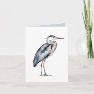 Coastal Blue Heron Bird Note Card