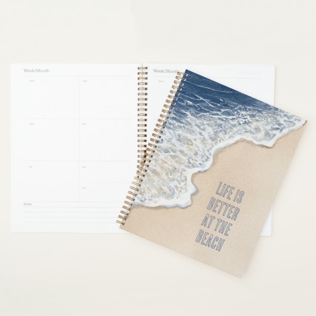 Coastal Blue Ocean Beach Sand Planner (Display)