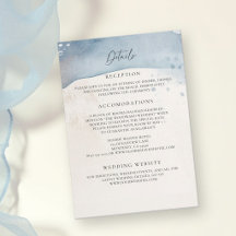 Coastal Blue Ocean Beach Wave Sand Wedding Details