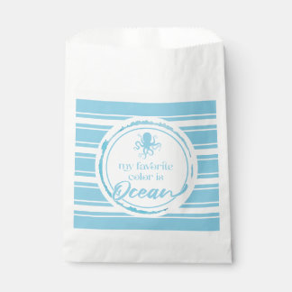 Coastal Blue Octopus Favour Bags