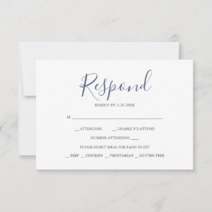 Coastal Blue Reply RSVP Cards
