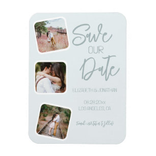 Coastal Blue Save The Date Magnet