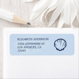 Coastal Blue Seashells Wedding