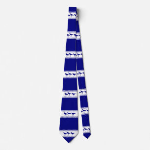 Coastal Blue Turquoise Stripe Sandpiper Birds Tie
