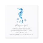 Coastal Blue Watercolor Seahorse Starfish Custom