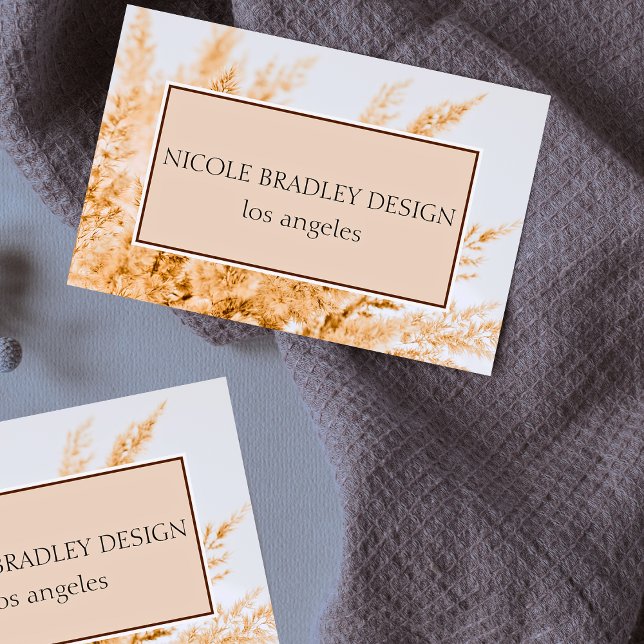 Coastal Boho Chic Interior Design Business Card (Creator Uploaded)