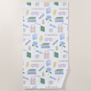 Coastal Book Club Summer Beach Reading Beach Towel