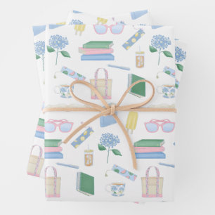 Coastal Book Club, Summer Reading Challenge Wrapping Paper Sheet
