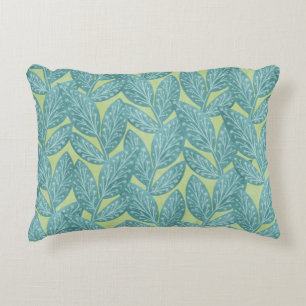 Coastal Botanical Green Accent Pillow