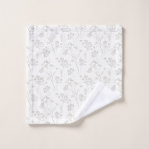 Coastal branches calming nature dry flowers bath towel set