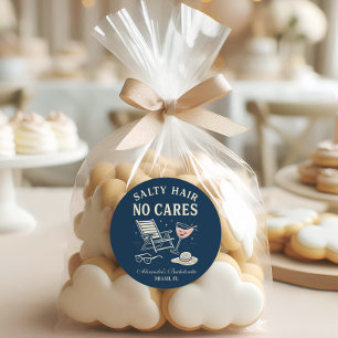 Coastal Breeze Last Toast Bachelorette Classic Round Sticker