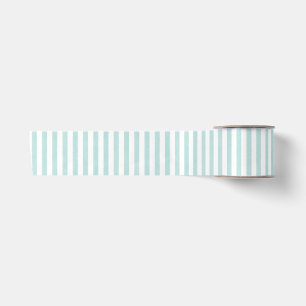 Coastal Breeze Stripe - Coral Red Satin Ribbon