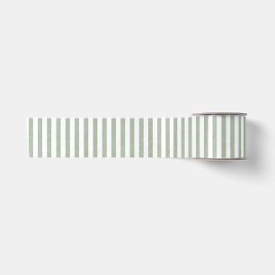 Coastal Breeze Stripe - Kelp Green Satin Ribbon