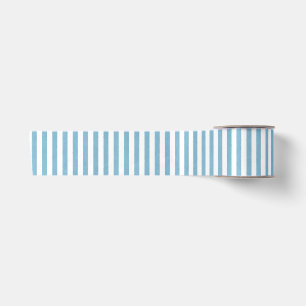 Coastal Breeze Stripe - Teal Blue Satin Ribbon